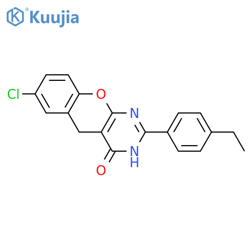 7-chloro-2-(4-ethylphenyl)-3H,4H,5H-chromeno2,3-dpyrimidin-4-one structure