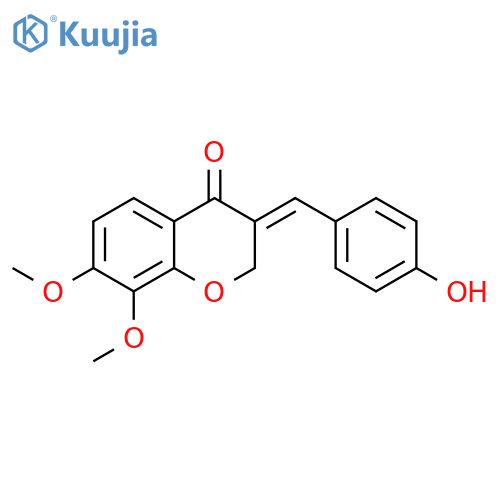 4H-1-Benzopyran-4-one,2,3-dihydro-3-[(4-hydroxyphenyl)methylene]-7,8-dimethoxy-, (E)- structure