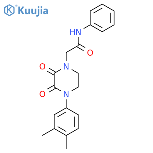 2-4-(3,4-dimethylphenyl)-2,3-dioxo-1,2,3,4-tetrahydropyrazin-1-yl-N-phenylacetamide structure