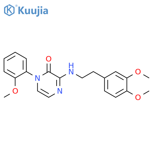 3-{2-(3,4-dimethoxyphenyl)ethylamino}-1-(2-methoxyphenyl)-1,2-dihydropyrazin-2-one structure