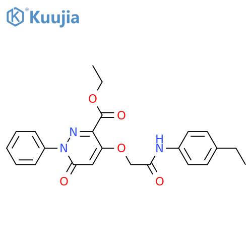 ethyl 4-{(4-ethylphenyl)carbamoylmethoxy}-6-oxo-1-phenyl-1,6-dihydropyridazine-3-carboxylate structure