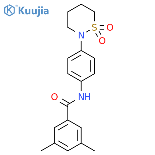 N-4-(1,1-dioxo-1lambda6,2-thiazinan-2-yl)phenyl-3,5-dimethylbenzamide structure