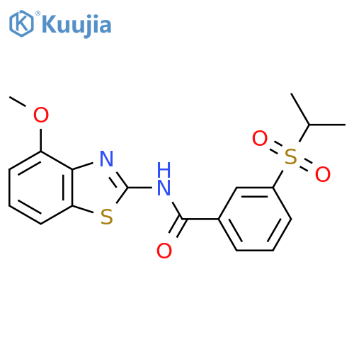 N-(4-methoxy-1,3-benzothiazol-2-yl)-3-(propane-2-sulfonyl)benzamide structure