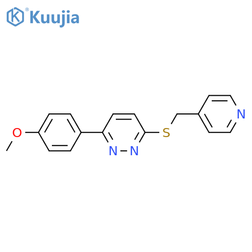 3-(4-methoxyphenyl)-6-{(pyridin-4-yl)methylsulfanyl}pyridazine structure