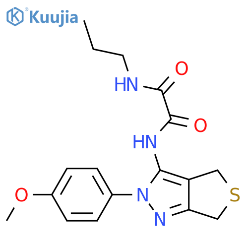N'-2-(4-methoxyphenyl)-2H,4H,6H-thieno3,4-cpyrazol-3-yl-N-propylethanediamide structure