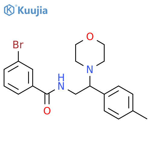 3-bromo-N-2-(4-methylphenyl)-2-(morpholin-4-yl)ethylbenzamide structure