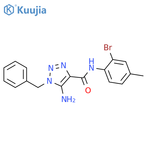 5-amino-1-benzyl-N-(2-bromo-4-methylphenyl)-1H-1,2,3-triazole-4-carboxamide structure