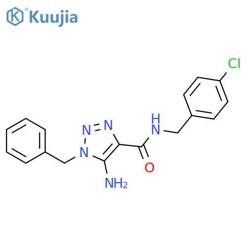 5-amino-1-benzyl-N-(4-chlorophenyl)methyl-1H-1,2,3-triazole-4-carboxamide structure
