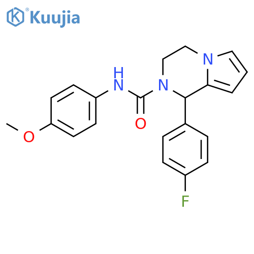 1-(4-fluorophenyl)-N-(4-methoxyphenyl)-1H,2H,3H,4H-pyrrolo1,2-apyrazine-2-carboxamide structure