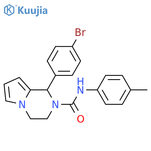 1-(4-bromophenyl)-N-(4-methylphenyl)-1H,2H,3H,4H-pyrrolo1,2-apyrazine-2-carboxamide structure
