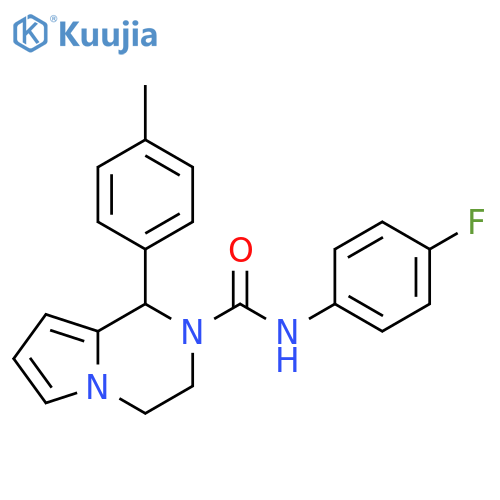 N-(4-fluorophenyl)-1-(4-methylphenyl)-1H,2H,3H,4H-pyrrolo1,2-apyrazine-2-carboxamide structure