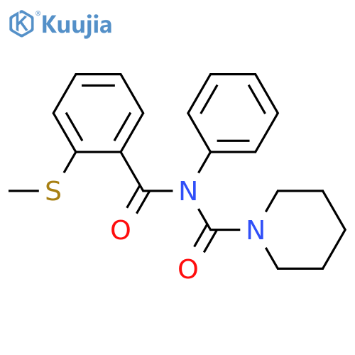 N-2-(methylsulfanyl)benzoyl-N-phenylpiperidine-1-carboxamide structure