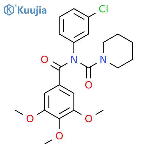 N-(3-chlorophenyl)-N-(3,4,5-trimethoxybenzoyl)piperidine-1-carboxamide structure