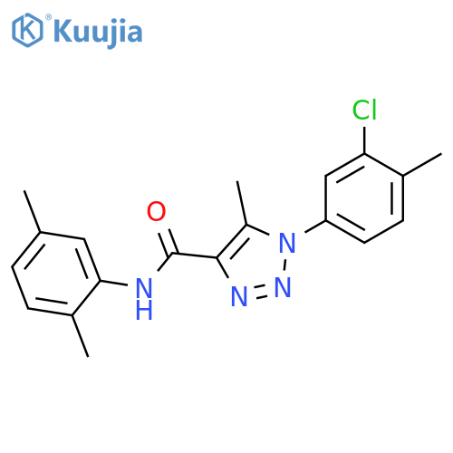 1-(3-chloro-4-methylphenyl)-N-(2,5-dimethylphenyl)-5-methyl-1H-1,2,3-triazole-4-carboxamide structure