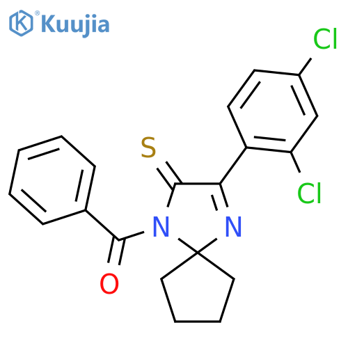 1-benzoyl-3-(2,4-dichlorophenyl)-1,4-diazaspiro4.4non-3-ene-2-thione structure