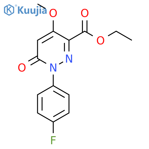 Ethyl 1-(4-fluorophenyl)-4-methoxy-6-oxo-1,6-dihydropyridazine-3-carboxylate structure