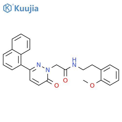 N-2-(2-methoxyphenyl)ethyl-2-3-(naphthalen-1-yl)-6-oxo-1,6-dihydropyridazin-1-ylacetamide structure