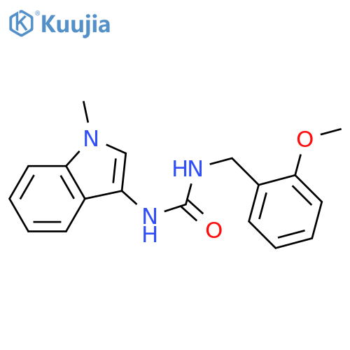1-(2-methoxyphenyl)methyl-3-(1-methyl-1H-indol-3-yl)urea structure