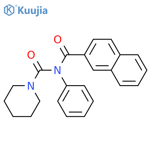 N-(naphthalene-2-carbonyl)-N-phenylpiperidine-1-carboxamide structure