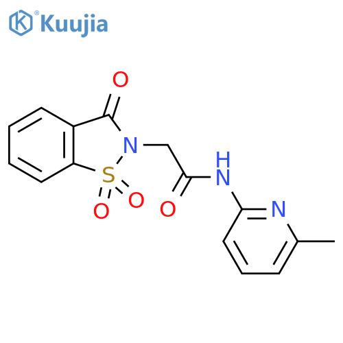 N-(6-methylpyridin-2-yl)-2-(1,1,3-trioxo-2,3-dihydro-1lambda6,2-benzothiazol-2-yl)acetamide structure