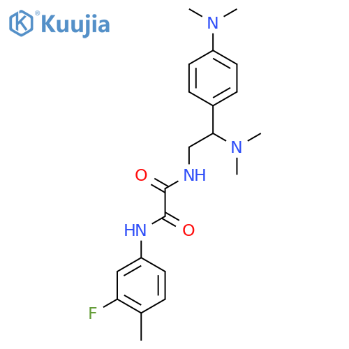 N'-2-(dimethylamino)-2-4-(dimethylamino)phenylethyl-N-(3-fluoro-4-methylphenyl)ethanediamide structure