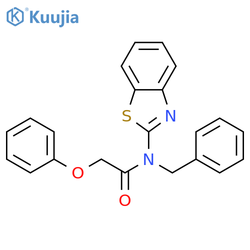 N-(1,3-benzothiazol-2-yl)-N-benzyl-2-phenoxyacetamide structure