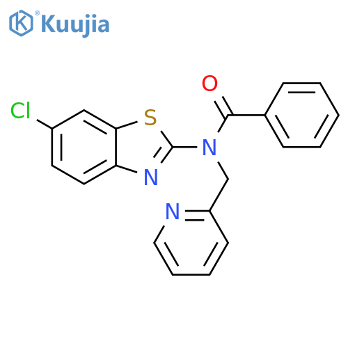 N-(6-chloro-1,3-benzothiazol-2-yl)-N-(pyridin-2-yl)methylbenzamide structure