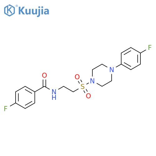 4-fluoro-N-(2-{4-(4-fluorophenyl)piperazin-1-ylsulfonyl}ethyl)benzamide structure
