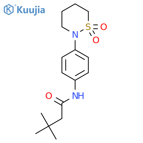 N-4-(1,1-dioxo-1lambda6,2-thiazinan-2-yl)phenyl-3,3-dimethylbutanamide structure
