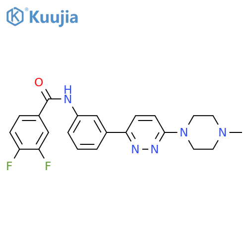 3,4-difluoro-N-{3-6-(4-methylpiperazin-1-yl)pyridazin-3-ylphenyl}benzamide structure