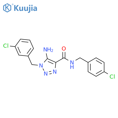 5-amino-1-(3-chlorophenyl)methyl-N-(4-chlorophenyl)methyl-1H-1,2,3-triazole-4-carboxamide structure