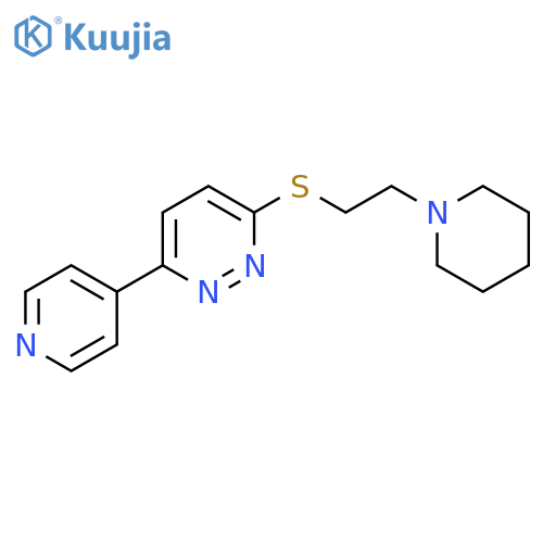 3-{2-(piperidin-1-yl)ethylsulfanyl}-6-(pyridin-4-yl)pyridazine structure
