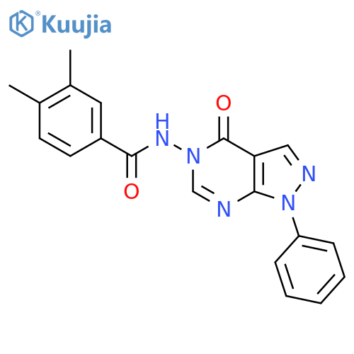 3,4-dimethyl-N-{4-oxo-1-phenyl-1H,4H,5H-pyrazolo3,4-dpyrimidin-5-yl}benzamide structure