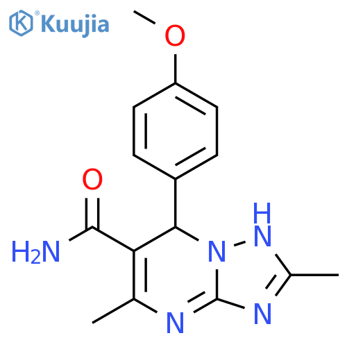 7-(4-methoxyphenyl)-2,5-dimethyl-4H,7H-1,2,4triazolo1,5-apyrimidine-6-carboxamide structure
