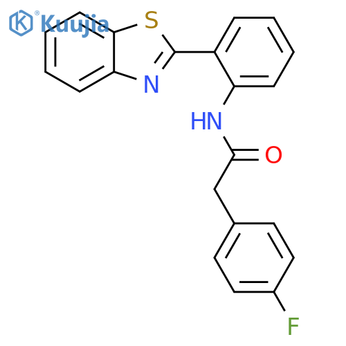N-2-(1,3-benzothiazol-2-yl)phenyl-2-(4-fluorophenyl)acetamide structure