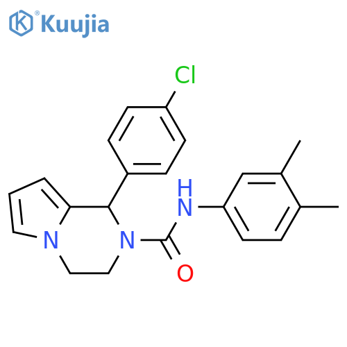 1-(4-chlorophenyl)-N-(3,4-dimethylphenyl)-1H,2H,3H,4H-pyrrolo1,2-apyrazine-2-carboxamide structure