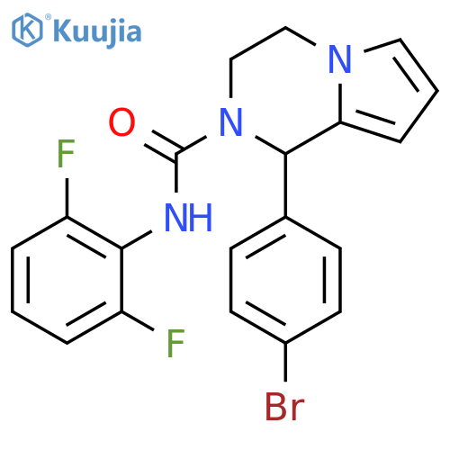 1-(4-bromophenyl)-N-(2,6-difluorophenyl)-1H,2H,3H,4H-pyrrolo1,2-apyrazine-2-carboxamide structure