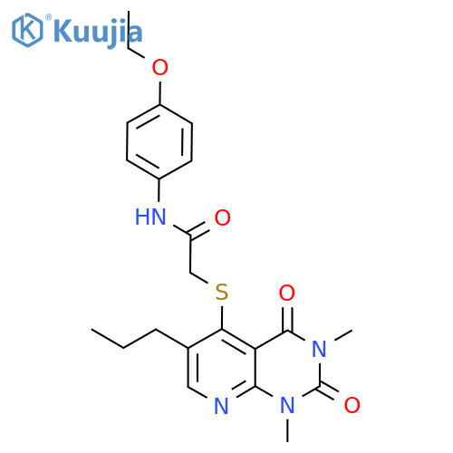 2-({1,3-dimethyl-2,4-dioxo-6-propyl-1H,2H,3H,4H-pyrido2,3-dpyrimidin-5-yl}sulfanyl)-N-(4-ethoxyphenyl)acetamide structure