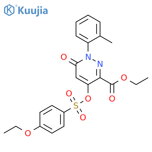 ethyl 4-(4-ethoxybenzenesulfonyl)oxy-1-(2-methylphenyl)-6-oxo-1,6-dihydropyridazine-3-carboxylate structure