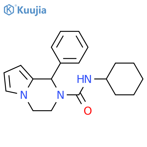 N-cyclohexyl-1-phenyl-1H,2H,3H,4H-pyrrolo1,2-apyrazine-2-carboxamide structure