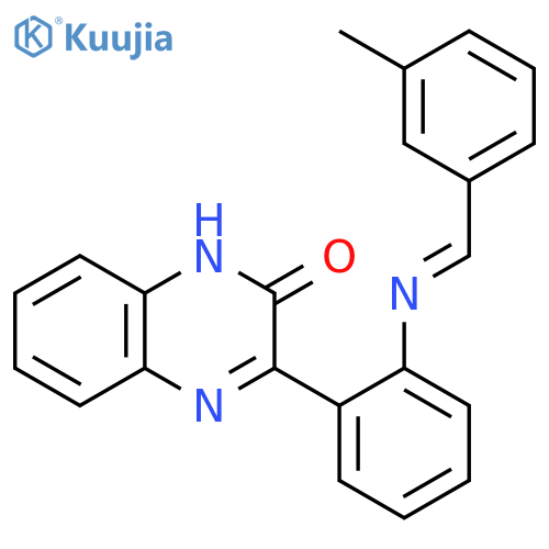 3-{2-(E)-(3-methylphenyl)methylideneaminophenyl}-1,2-dihydroquinoxalin-2-one structure