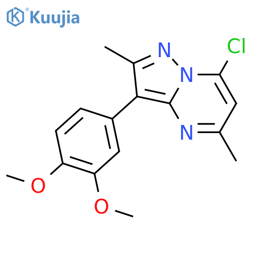 7-chloro-3-(3,4-dimethoxyphenyl)-2,5-dimethylpyrazolo1,5-apyrimidine structure