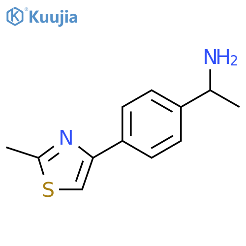 1-4-(2-methyl-1,3-thiazol-4-yl)phenylethan-1-amine structure