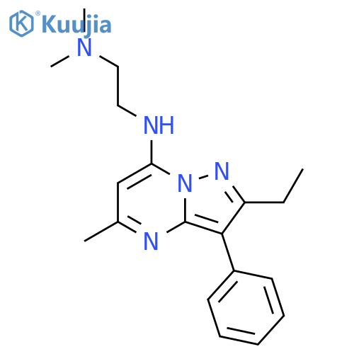 N-2-(dimethylamino)ethyl-2-ethyl-5-methyl-3-phenylpyrazolo1,5-apyrimidin-7-amine structure