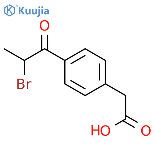 Benzeneacetic acid, 4-(2-bromo-1-oxopropyl)- structure