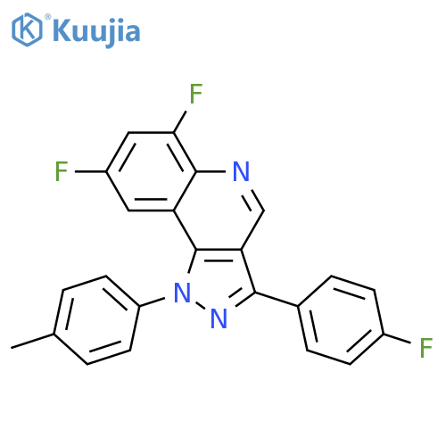 6,8-difluoro-3-(4-fluorophenyl)-1-(4-methylphenyl)-1H-pyrazolo4,3-cquinoline structure