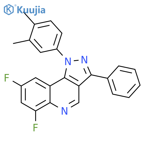 1-(3,4-dimethylphenyl)-6,8-difluoro-3-phenyl-1H-pyrazolo4,3-cquinoline structure