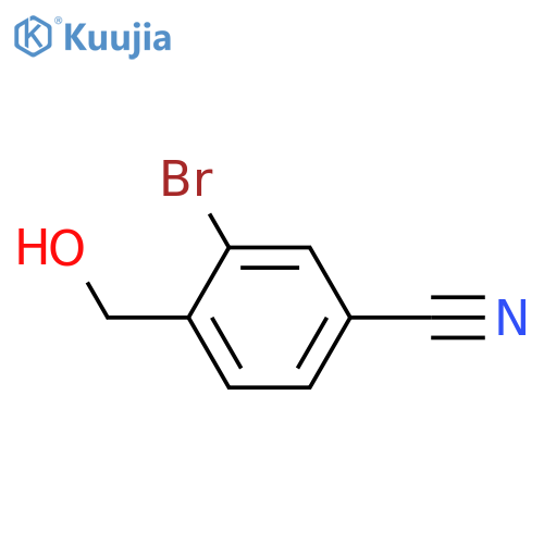 3-Bromo-4-(hydroxymethyl)benzonitrile structure