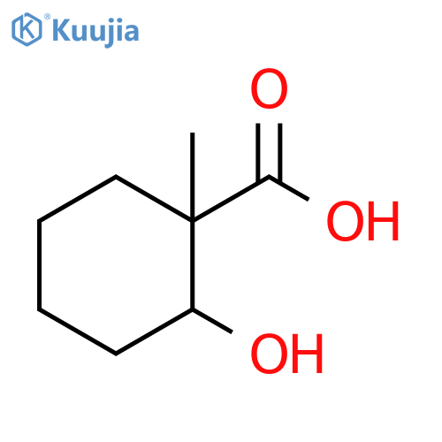 2-hydroxy-1-methylcyclohexane-1-carboxylic acid structure