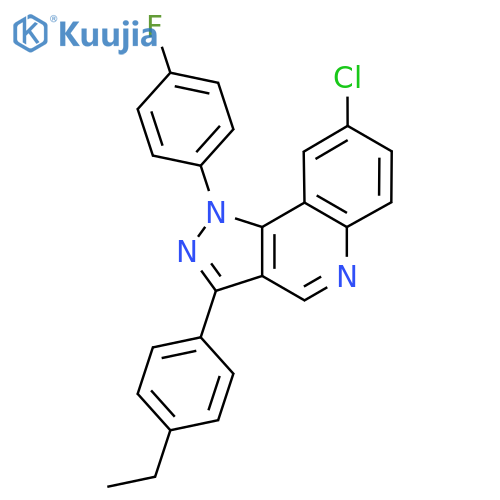 8-chloro-3-(4-ethylphenyl)-1-(4-fluorophenyl)-1H-pyrazolo4,3-cquinoline structure